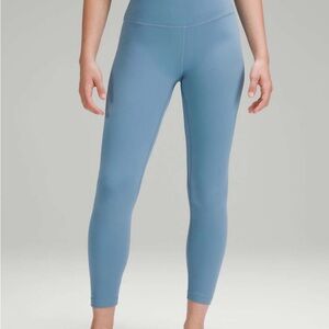 Lululemon align high rise pant 25” in utility blue size 4